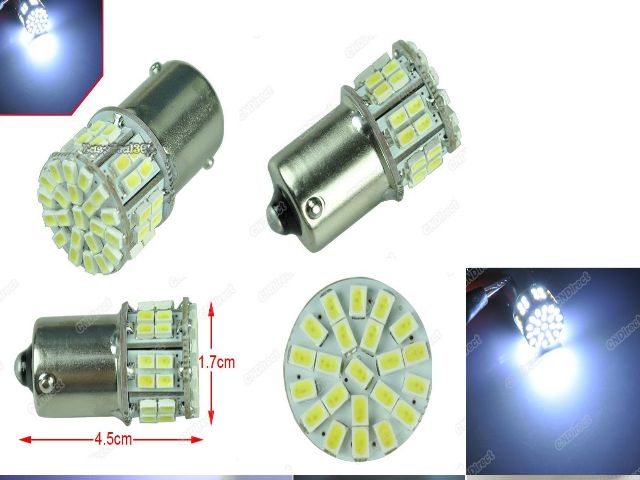 3.Blinklicht Neu Ba15s LED SMD Lampe DC  6000-6500K 50 x 3020 SMD INTERIOR Plattfuß weiß Stückzahl 4(400Lm(Approx))Verbrauch 3W